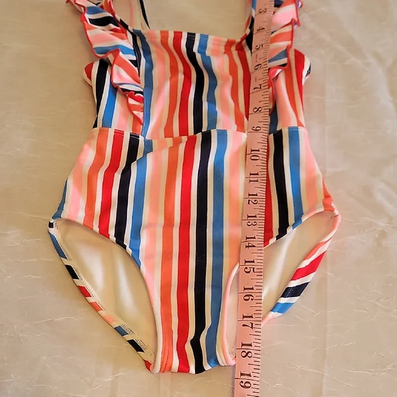 Colorful Striped Kids Swimsuit - Picture 2 of 7